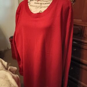 New Red Women's Sweater Top By Liz Clairborn Size 2X